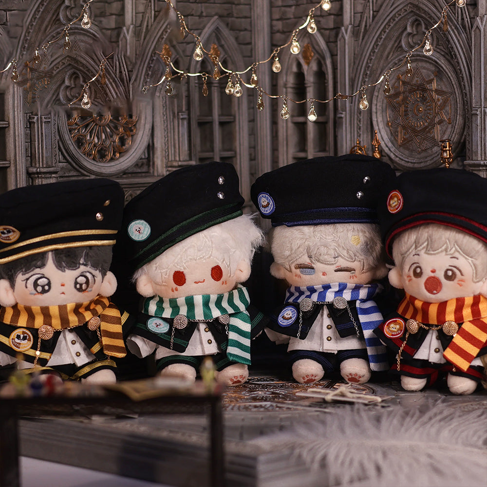 Plush Doll Clothes Magic School Style Set 10-15cm | Hat & Cloak Included, Shirt Pants & Scarf, Soft Stuffed Animal, Dress Up Accessories - photo 5 of 14