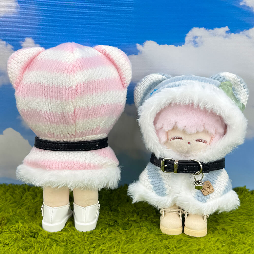 niannyyhouse 10cm-15cm Plush Doll Clothes Starry Shawl with Collar Sof