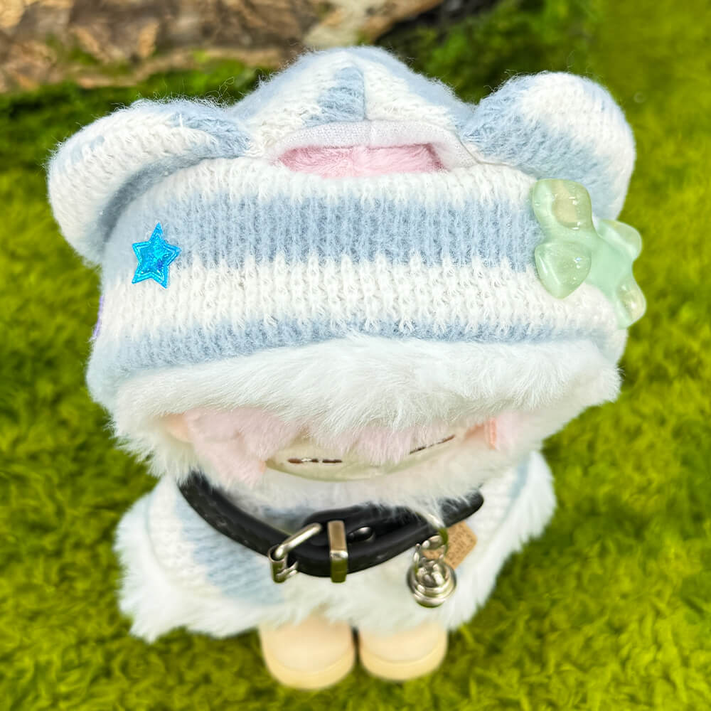 niannyyhouse 10cm-15cm Plush Doll Clothes Starry Shawl with Collar Sof