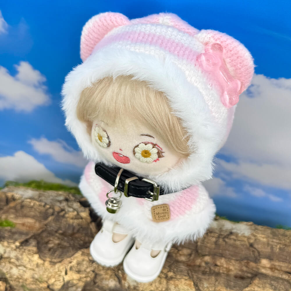 niannyyhouse 10cm-15cm Plush Doll Clothes Starry Shawl with Collar Sof