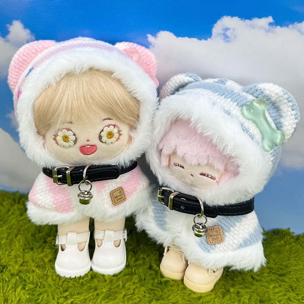 niannyyhouse 10cm-15cm Plush Doll Clothes Starry Shawl with Collar Sof
