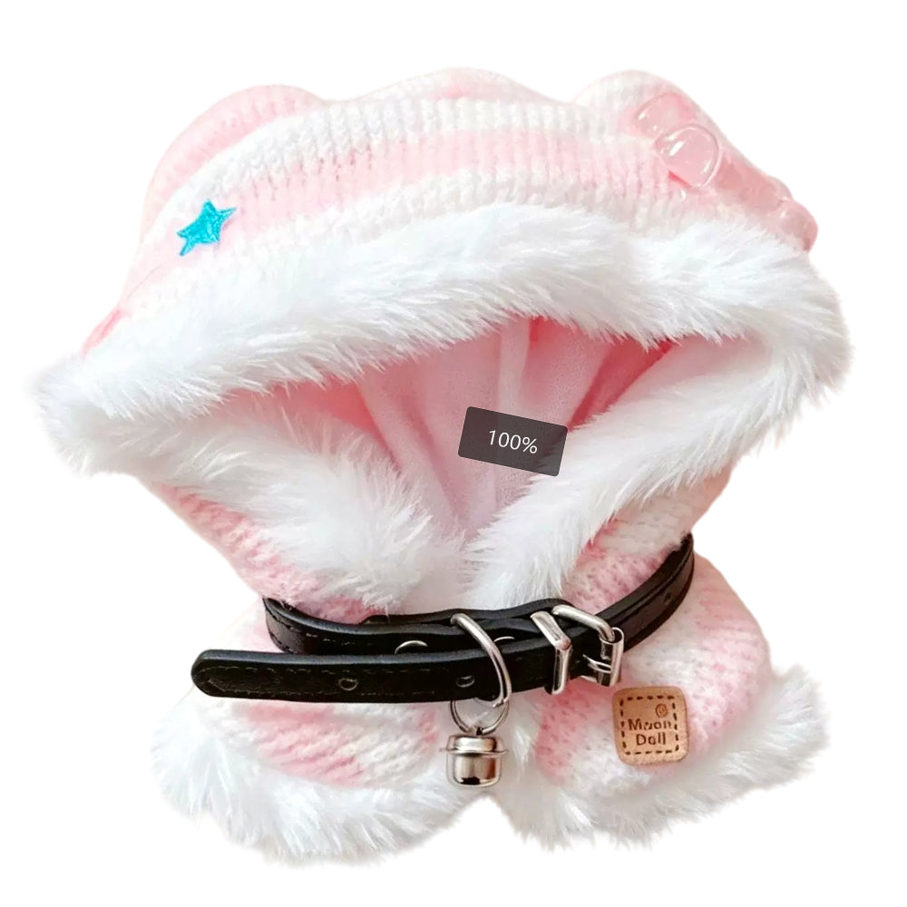 niannyyhouse 10cm-15cm Plush Doll Clothes Starry Shawl with Collar Sof