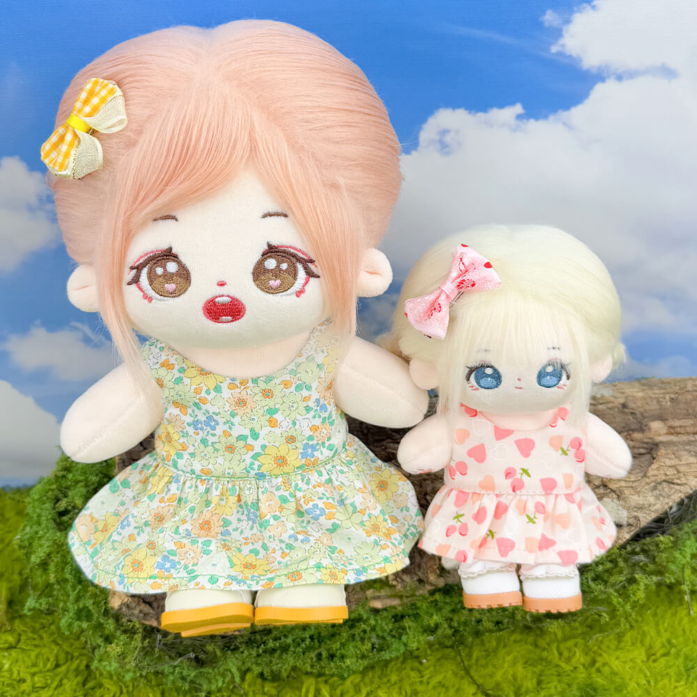 10cm 15cm 20cm Plush Doll Clothes: Floral Summer Dress β niannyyhouse