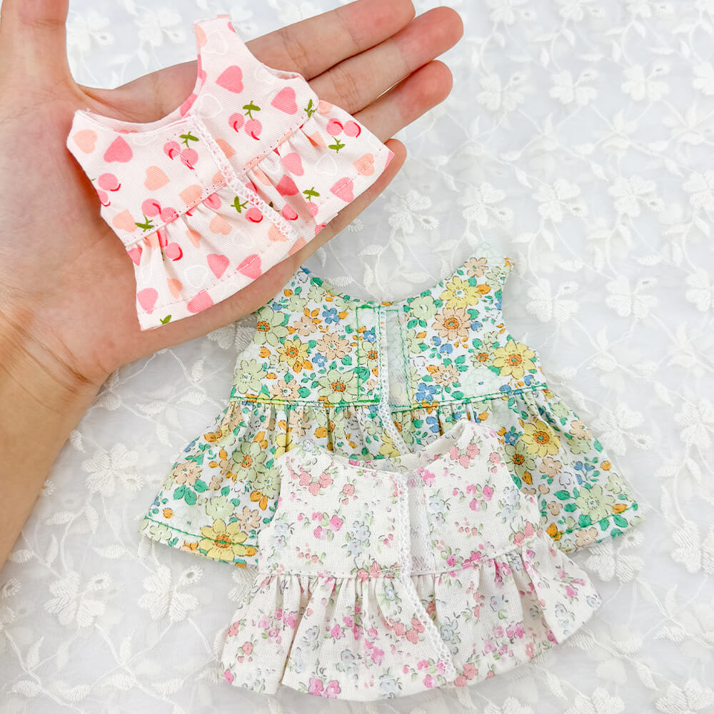 10cm 15cm 20cm Plush Doll Clothes: Floral Summer Dress β niannyyhouse