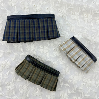 niannyyhouse 10cm 15cm 20cm Plush Doll Clothes Plaid Pleated Skirt Soft Stuffed Animal Dress Up Accessories