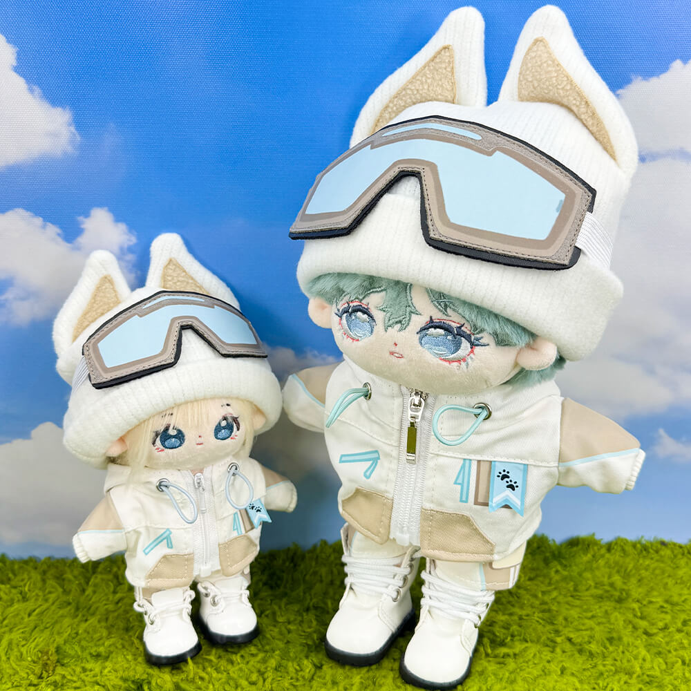 niannyyhouse 10cm 20cm Plush Doll Clothes Ski Suit Soft Stuffed Animal