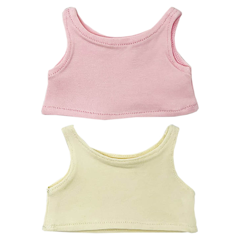Solid Color Vest Set for 10cm 15cm 20cm Plush Doll – 2 Tank Tops