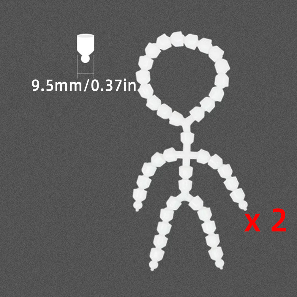 2PCs Movable Skeleton Figure Frame Full Body Model DIY Plush Toy Making Accessories - 15cm / B - niannyyhouse