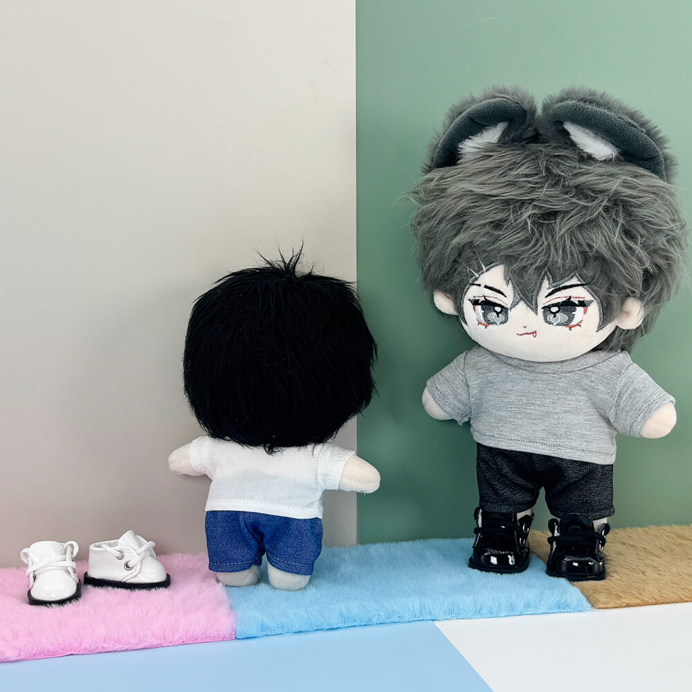 Leather Shoes for 15cm 20cm Plush Doll - 4 Colors | Stand-Friendly Design
