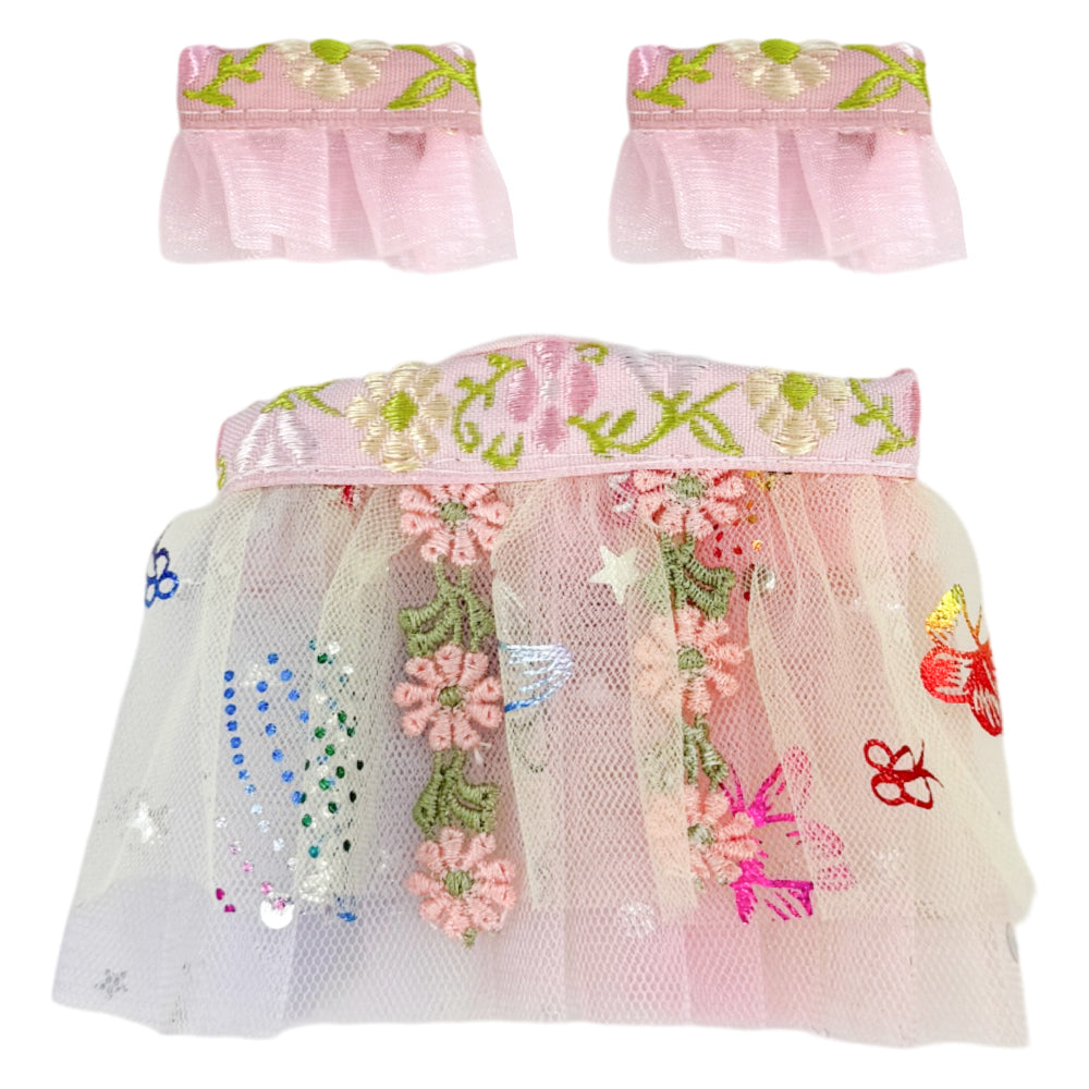 niannyyhouse 10cm 15cm 20cm Plush Doll Clothes Floral Print Traditiona