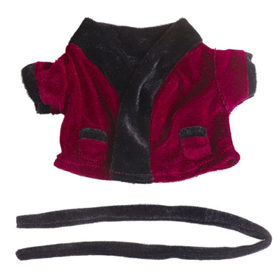 Red & Black Pajama Set for 20cm Plush Doll – Cosy Sleepwear Outfit - view 2