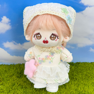 Floral Dress Set for 20cm Plush Doll – Country Style 3-Piece | 8in - view 2