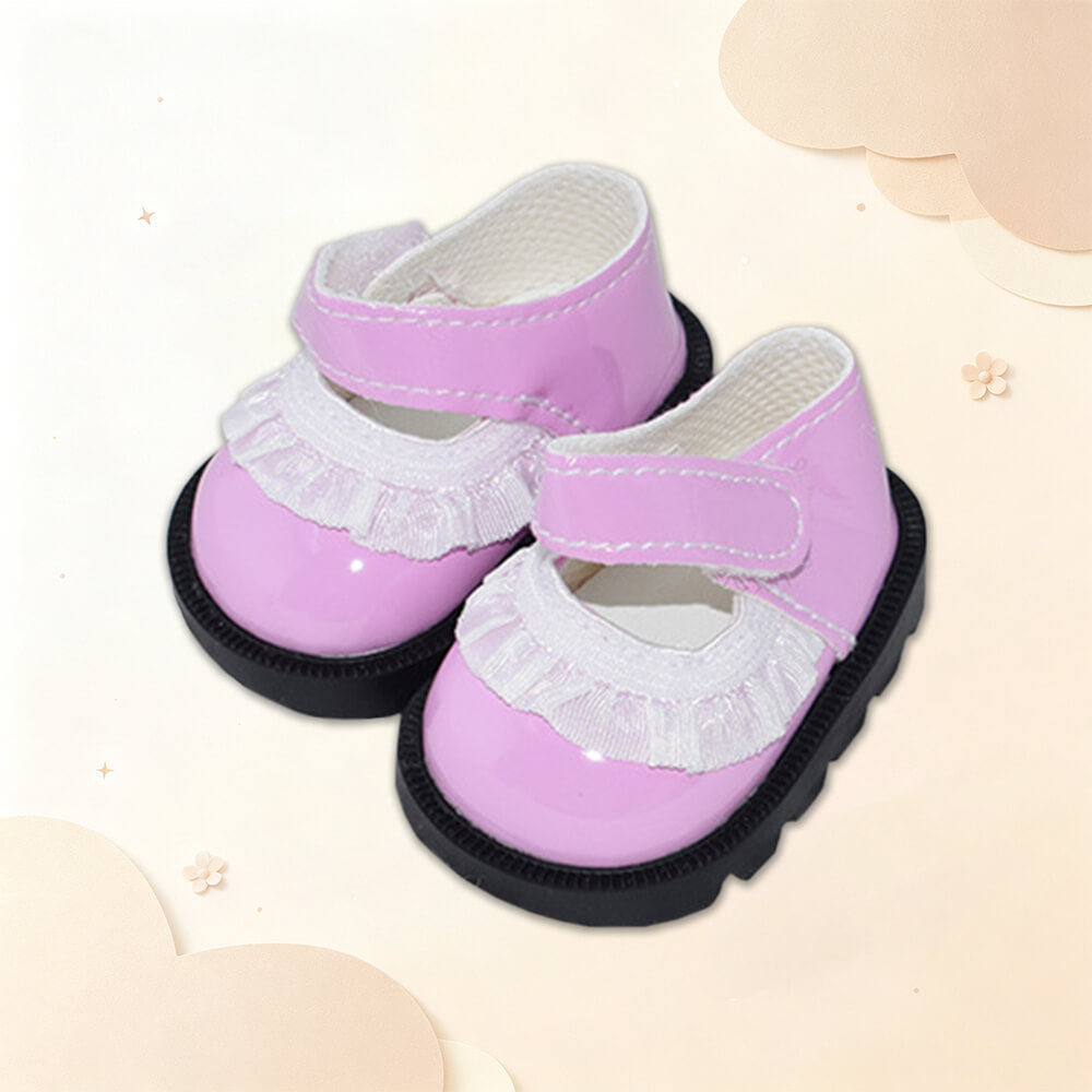 Lace Leather Shoes for 20cm Plush Doll - 5 Colors
