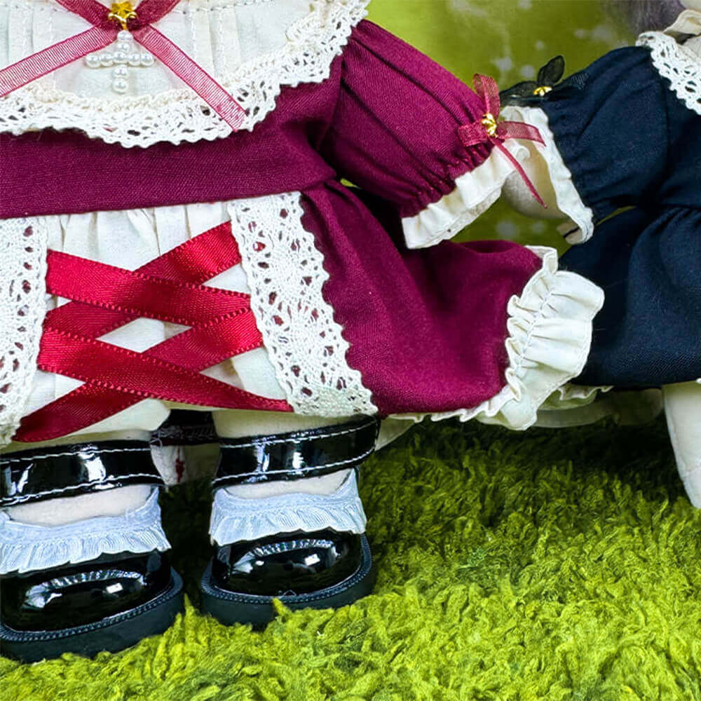 Lace Leather Shoes for 20cm Plush Doll - 5 Colors