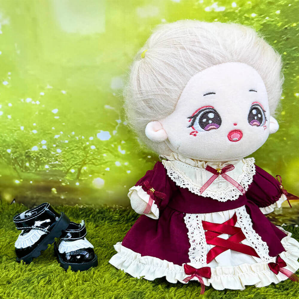 Lace Leather Shoes for 20cm Plush Doll - 5 Colors