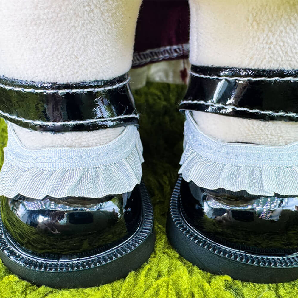 Lace Leather Shoes for 20cm Plush Doll - 5 Colors