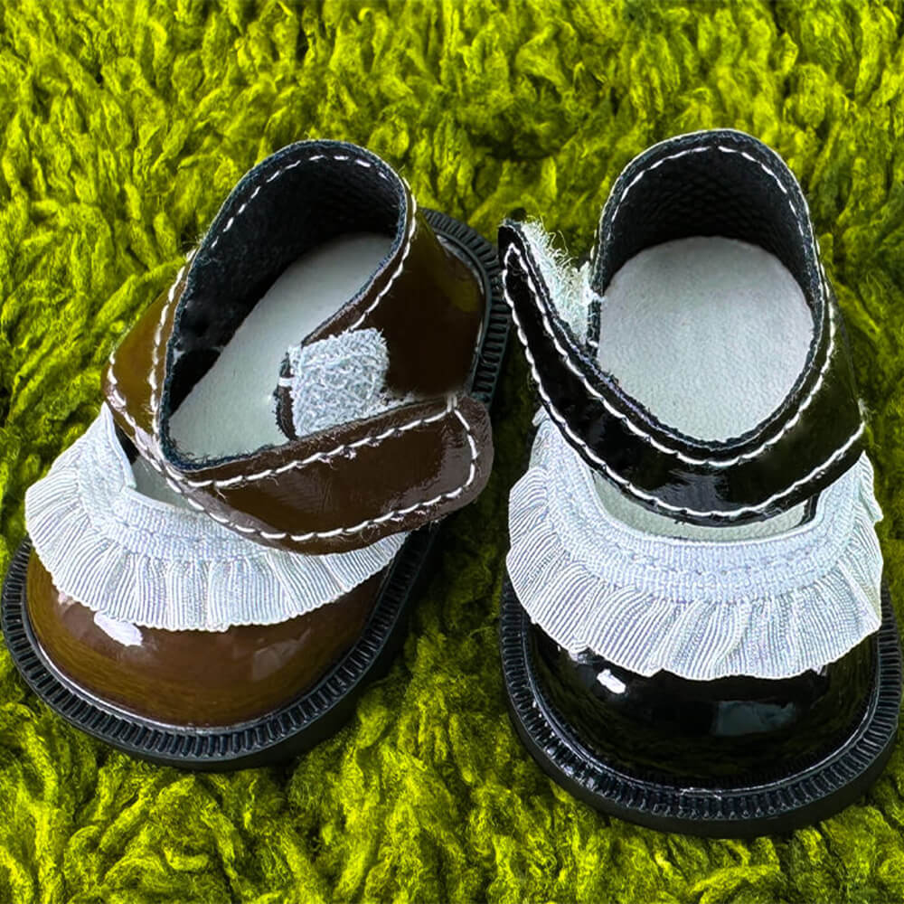 Lace Leather Shoes for 20cm Plush Doll - 5 Colors