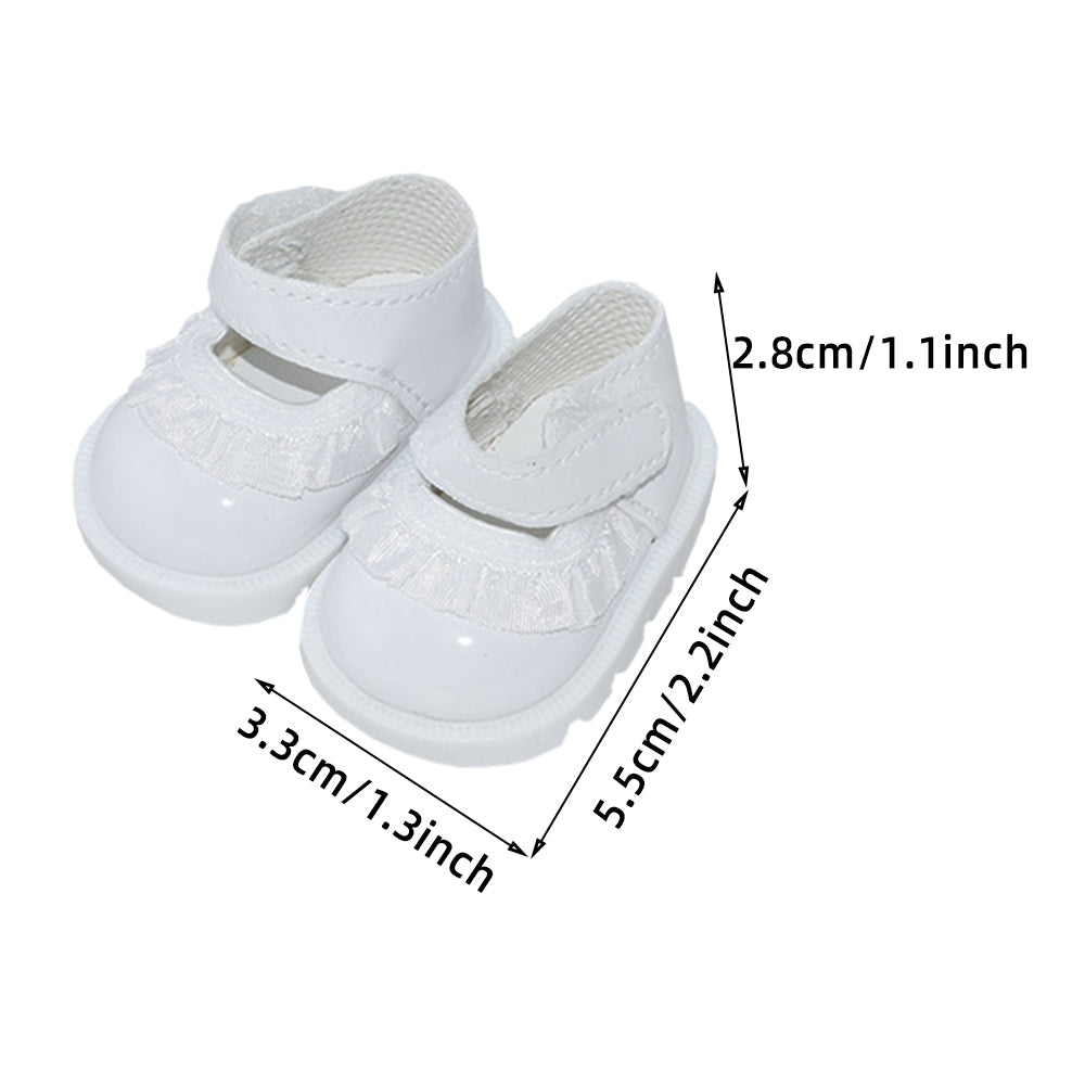 Lace Leather Shoes for 20cm Plush Doll - 5 Colors