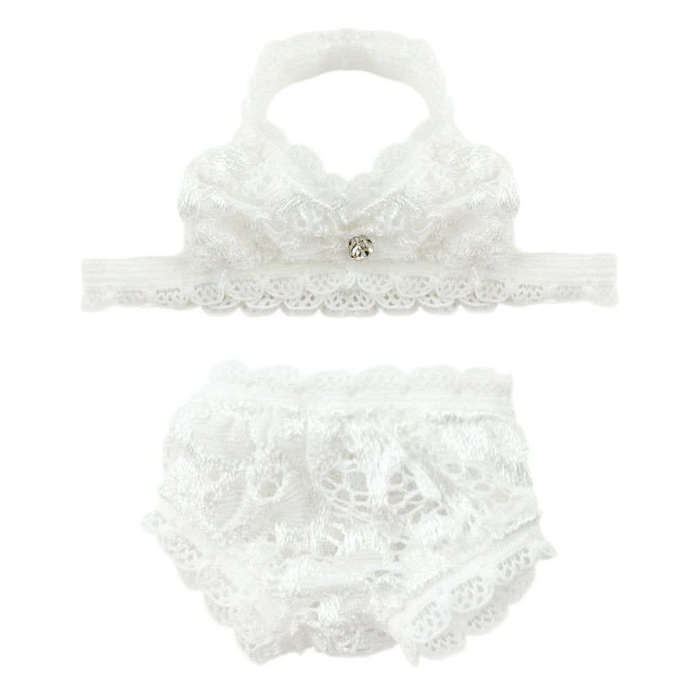 niannyyhouse 1/4 1/3 BJD Doll Lingerie Underwear Set (Top & Panties) - Detail Showcase Angle 2 | niannyyhouse