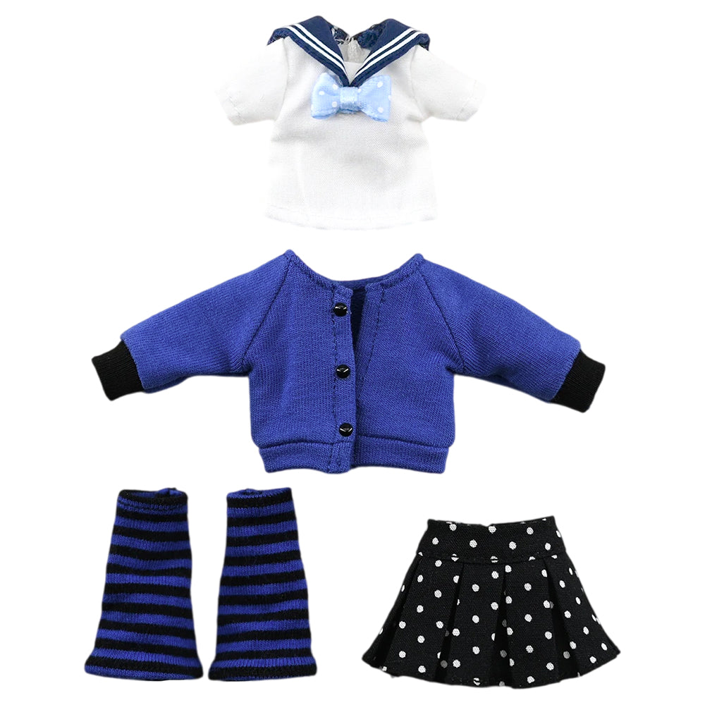 niannyyhouse Large 1/12 BJD Doll Academy Uniform 4-Piece Set (4.7in-5.5in) - Detail Showcase 2 | niannyyhouse