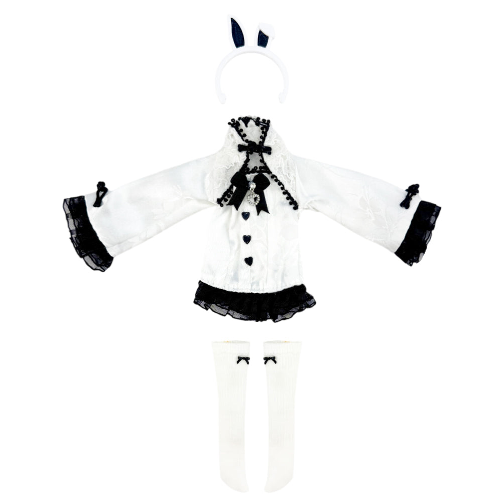 niannyyhouse OB22 OB24 Doll Bunny Girl Cosplay Outfit 3-Piece Set - Detail Showcase 2 | niannyyhouse