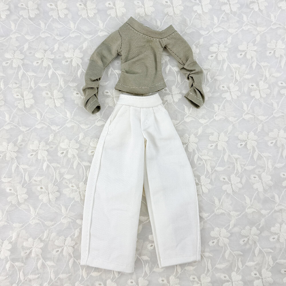 OB22 OB24 Doll Raglan T-Shirt & Curved-Leg Pants 2-Piece Set | niannyyhouse