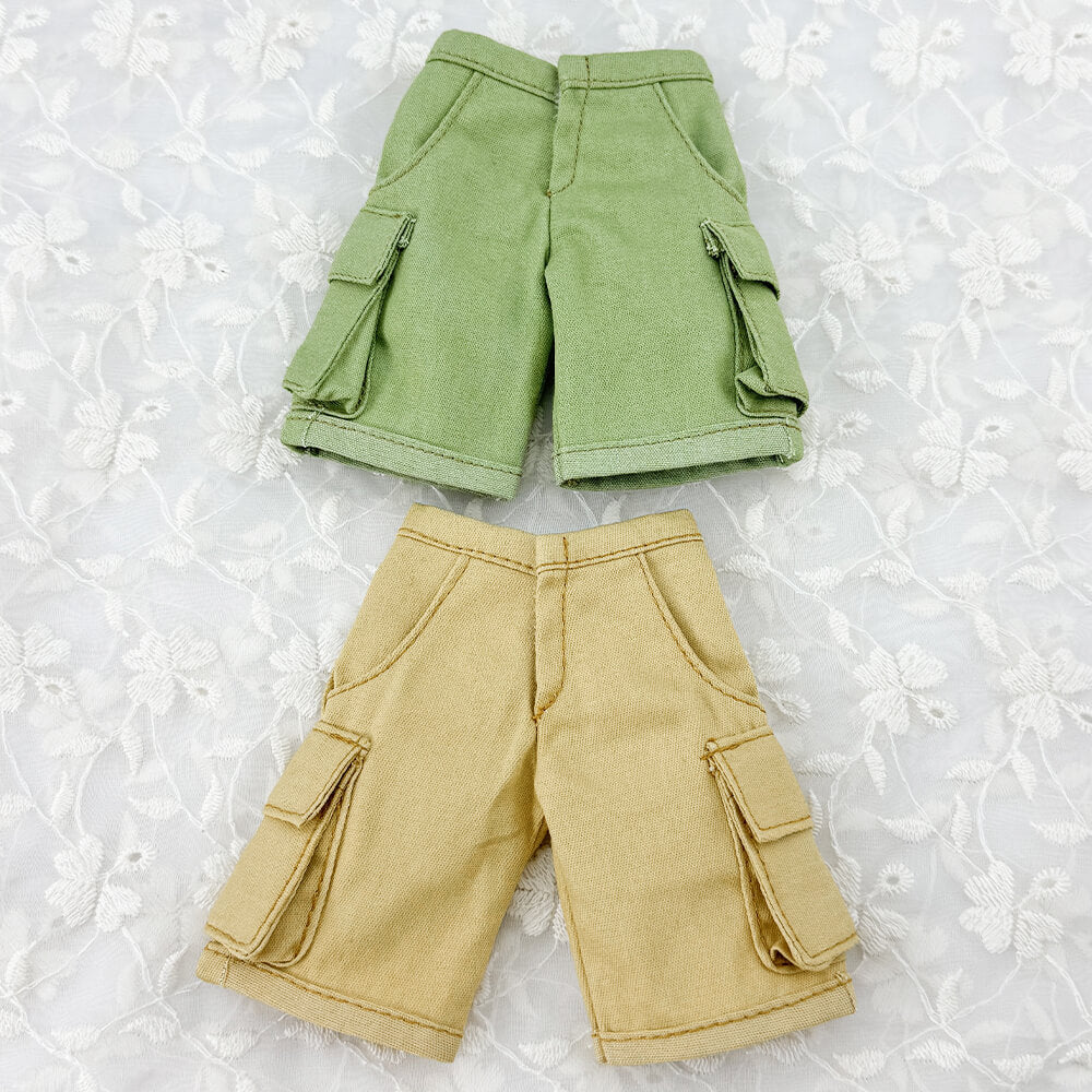 niannyyhouse 1/6 BJD Doll Cargo Shorts Casual Pocket Pants - Detail Showcase Angle 10 | niannyyhouse