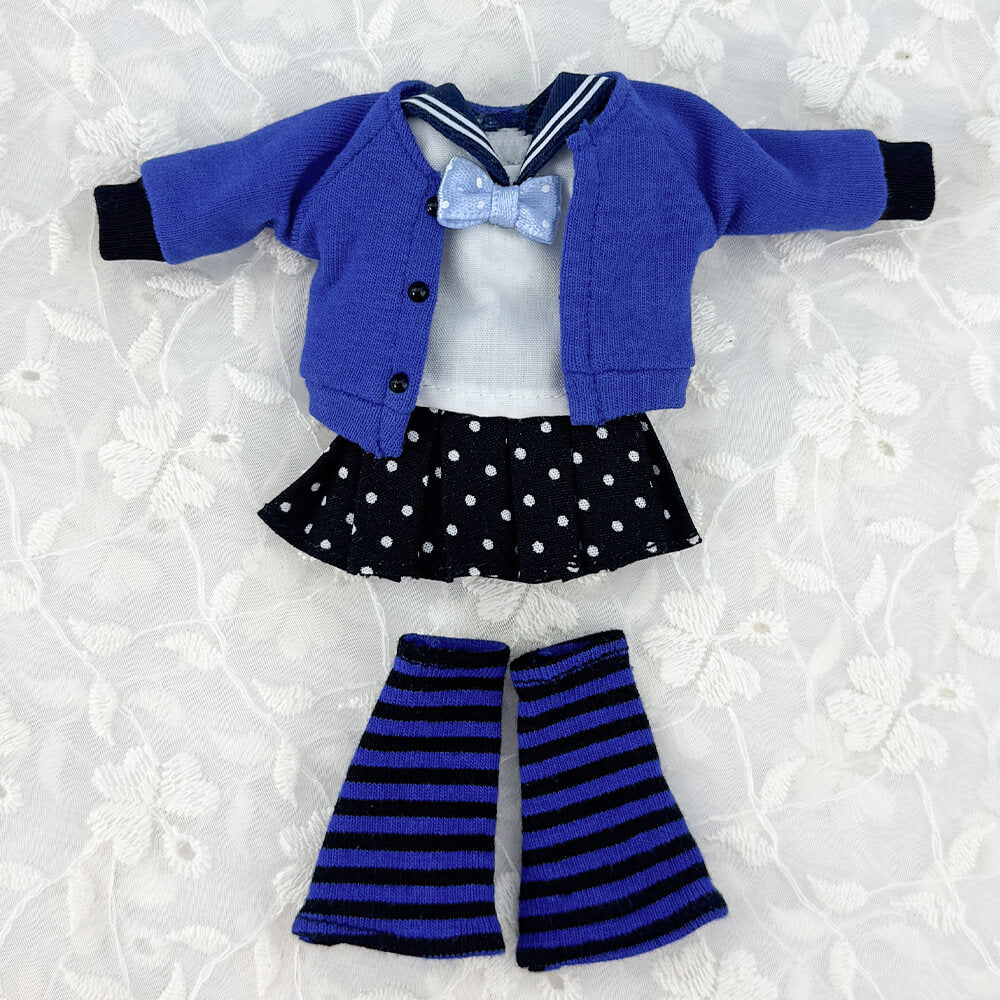 niannyyhouse Large 1/12 BJD Doll Academy Uniform 4-Piece Set (4.7in-5.5in) - Packaging & Scale Reference | niannyyhouse