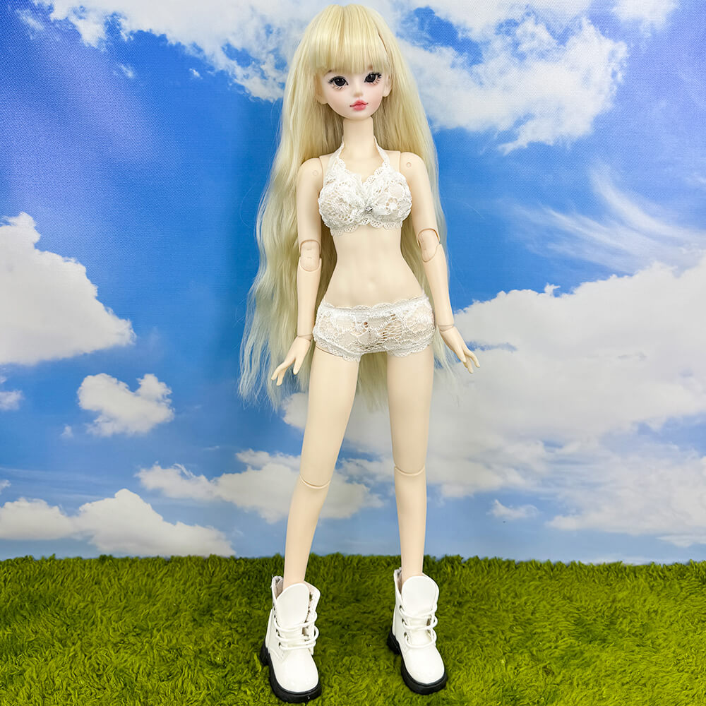 niannyyhouse 1/4 1/3 BJD Doll Lingerie Underwear Set (Top & Panties) - Detail Showcase Angle 6 | niannyyhouse
