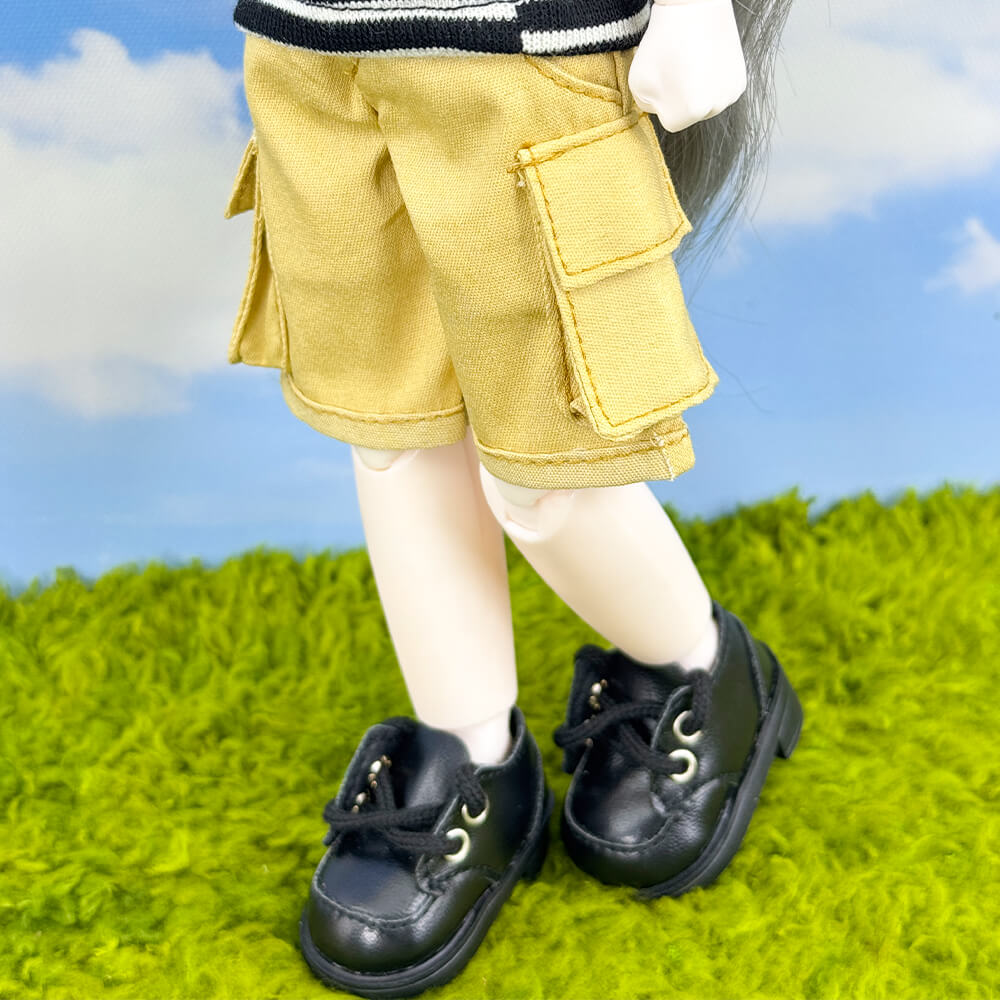 niannyyhouse 1/6 BJD Doll Cargo Shorts Casual Pocket Pants - Detail Showcase Angle 7 | niannyyhouse
