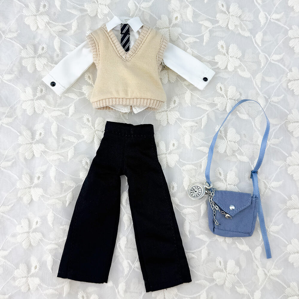 1/12 1/8 BJD Time Messenger Outfit: Vintage Doll Suit Set – niannyyhouse
