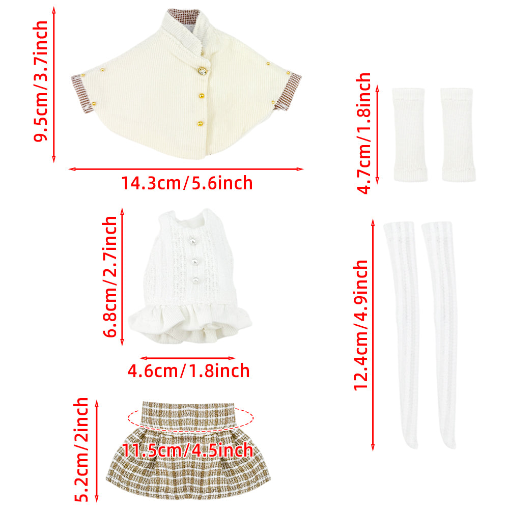 OB22 OB24 Doll Elegant Lady Jacket, Skirt & Socks 6-Piece Set | niannyyhouse
