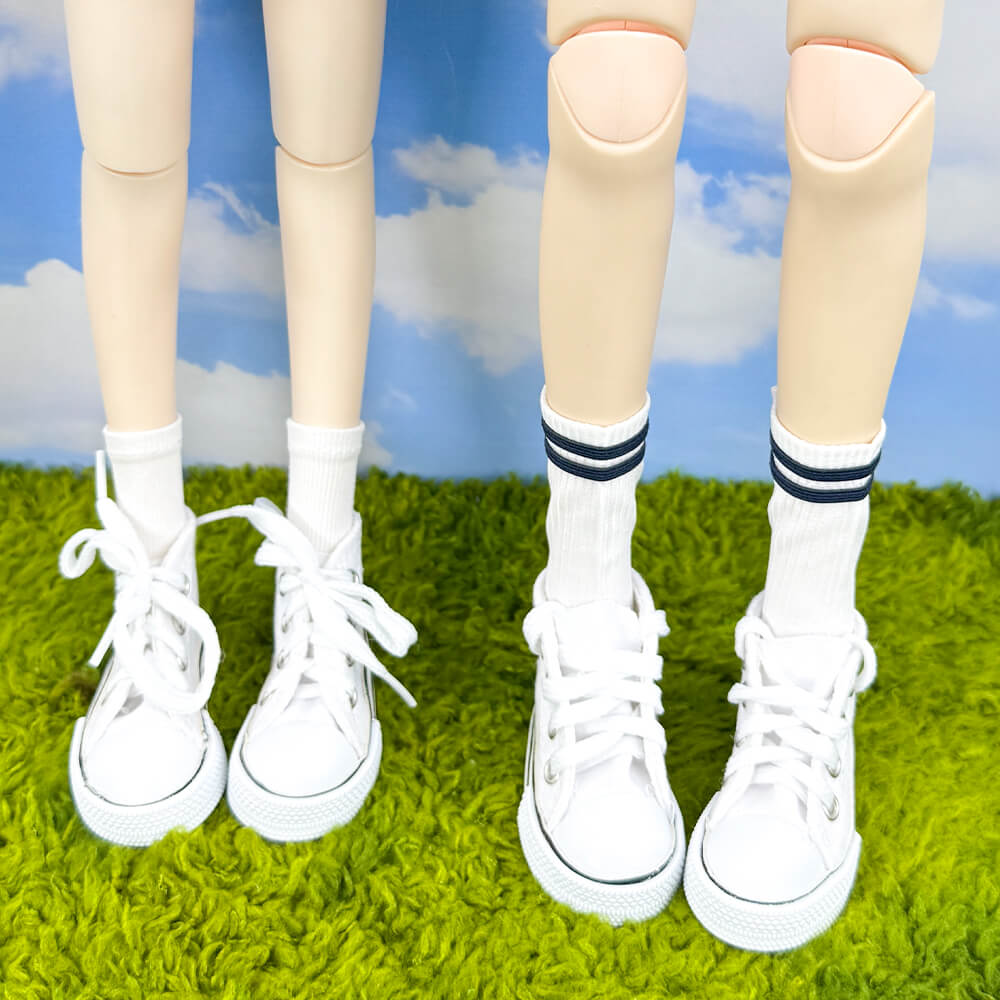 niannyyhouse 1/3 BJD Doll Canvas Sneakers High-Top Shoes (7.4cm Sole) - Main Product View | niannyyhouse