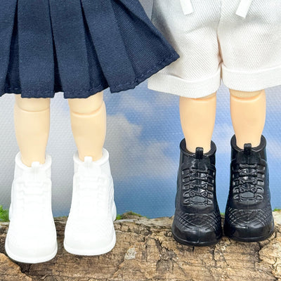 niannyyhouse OB11 1/12 BJD Doll Ankle Boots 1-Pair Set (3.0cm Sole) - Detail Angle Showcase 2 | niannyyhouse