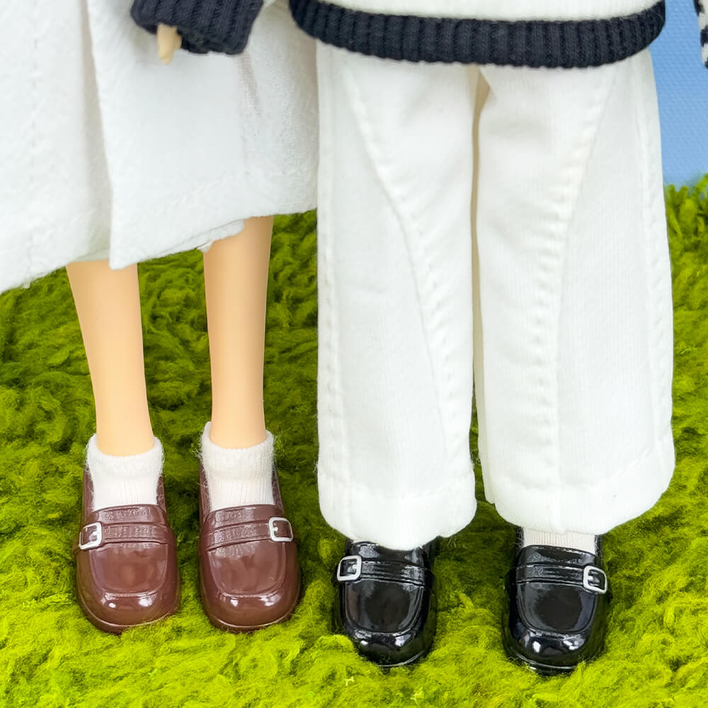 niannyyhouse Doll Uniform Shoes for OB22, OB24, 1/8 BJD, 1 Pair, Actio