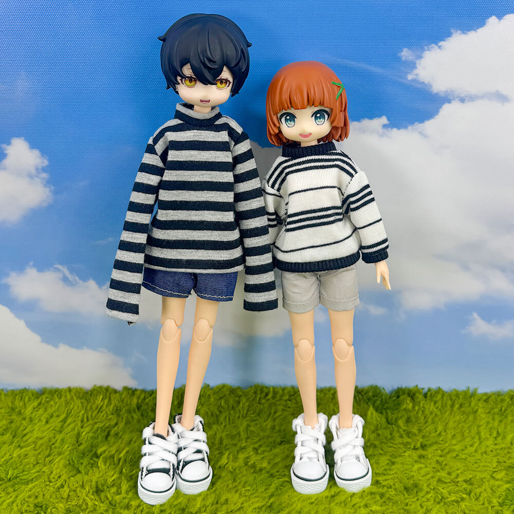 niannyyhouse OB22 OB24 1/8 BJD Doll Canvas Shoes 2-Pair Set (3.7cm Sole) - Detail Showcase 5 | niannyyhouse