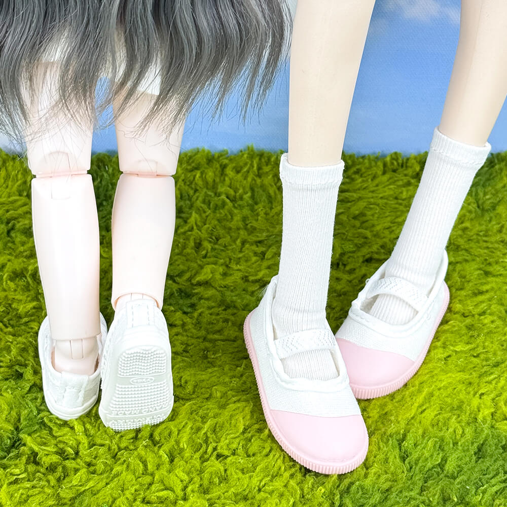 niannyyhouse 1/6 1/4 BJD Doll School Uniform Shoes (5.2cm & 6.8cm Soles) - Main Product View | niannyyhouse