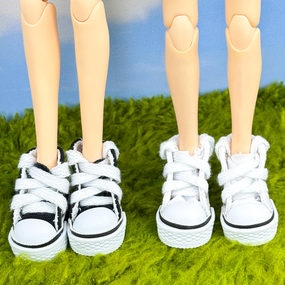 niannyyhouse OB22 OB24 1/8 BJD Doll Canvas Shoes 2-Pair Set (3.7cm Sole) - Detail Showcase 7 | niannyyhouse