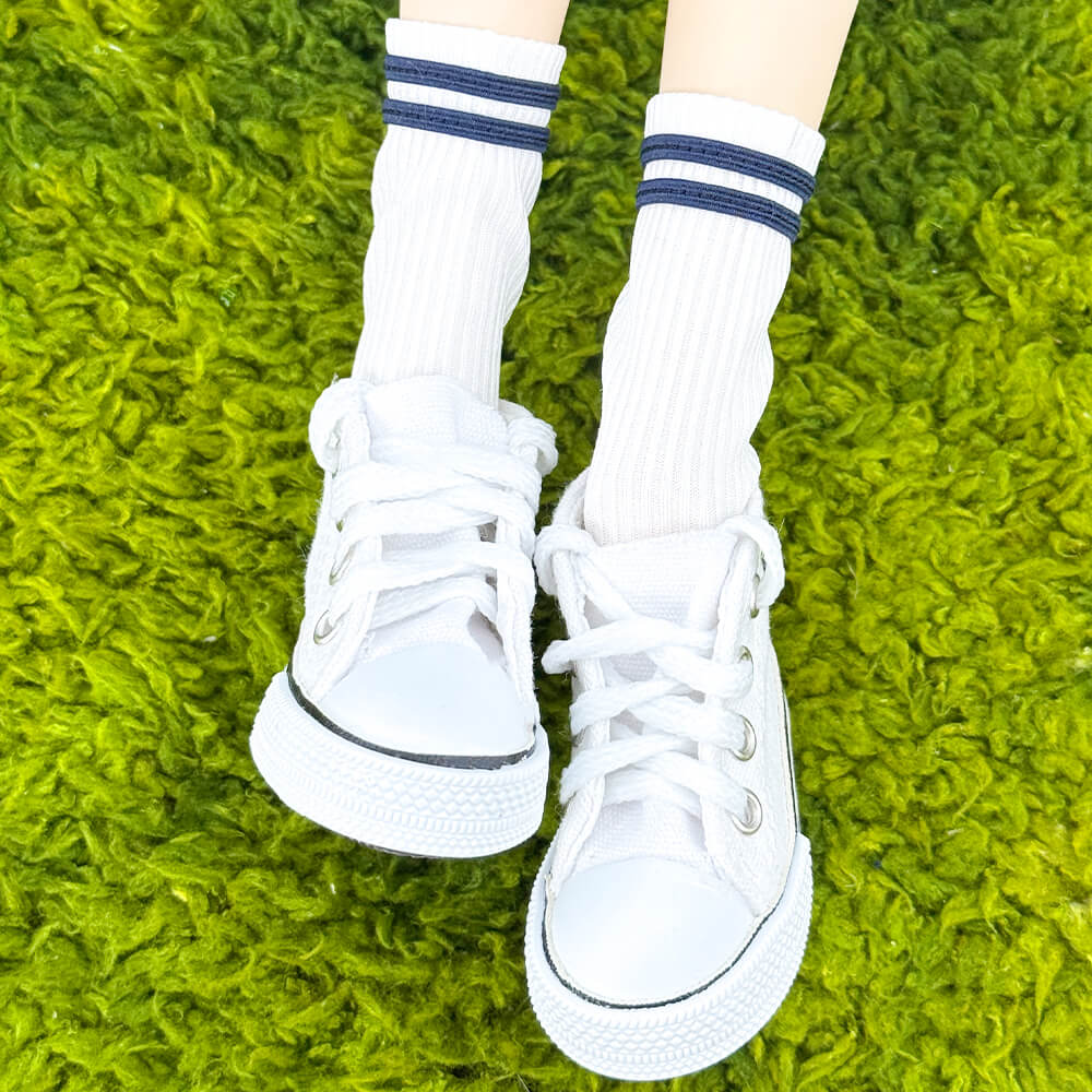 niannyyhouse 1/3 BJD Doll Canvas Sneakers High-Top Shoes (7.4cm Sole) - Detail Showcase 7 | niannyyhouse
