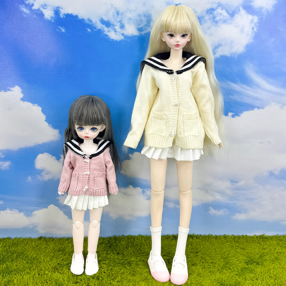 niannyyhouse 1/6 1/4 BJD Doll School Uniform Shoes (5.2cm & 6.8cm Soles) - Detail Showcase 7 | niannyyhouse