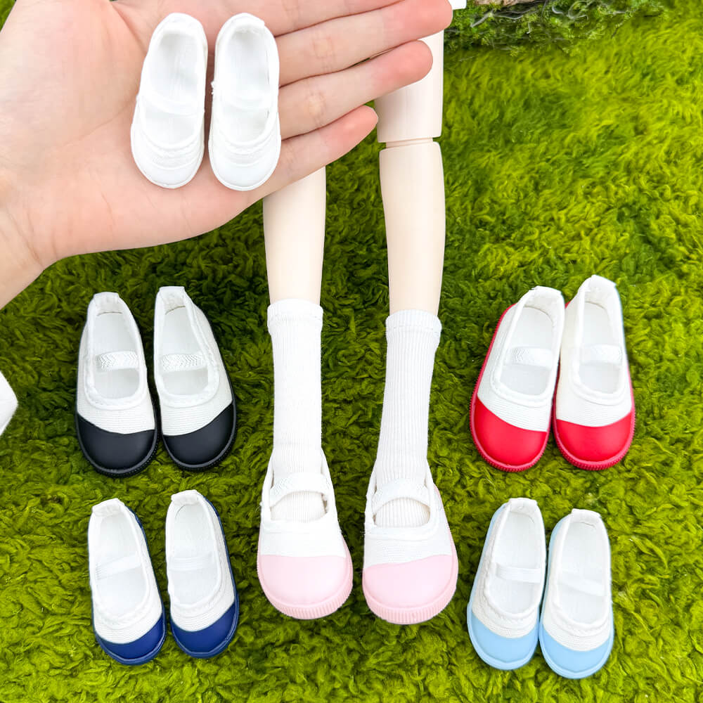 niannyyhouse 1/6 1/4 BJD Doll School Uniform Shoes (5.2cm & 6.8cm Soles) - Detail Showcase 8 | niannyyhouse