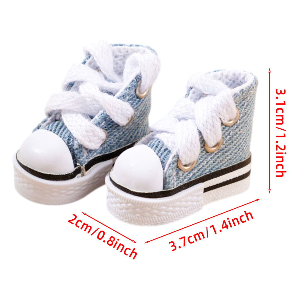 niannyyhouse OB22 OB24 1/8 BJD Doll Canvas Shoes 2-Pair Set (3.7cm Sole) - Detail Showcase 4 | niannyyhouse