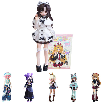 niannyyhouse 1/6 BJD Blind Box Cyclone Radio Wave Series | Collectible Ornaments, Articulated Mini Figure, Complete Clothes Set, Dress-Up