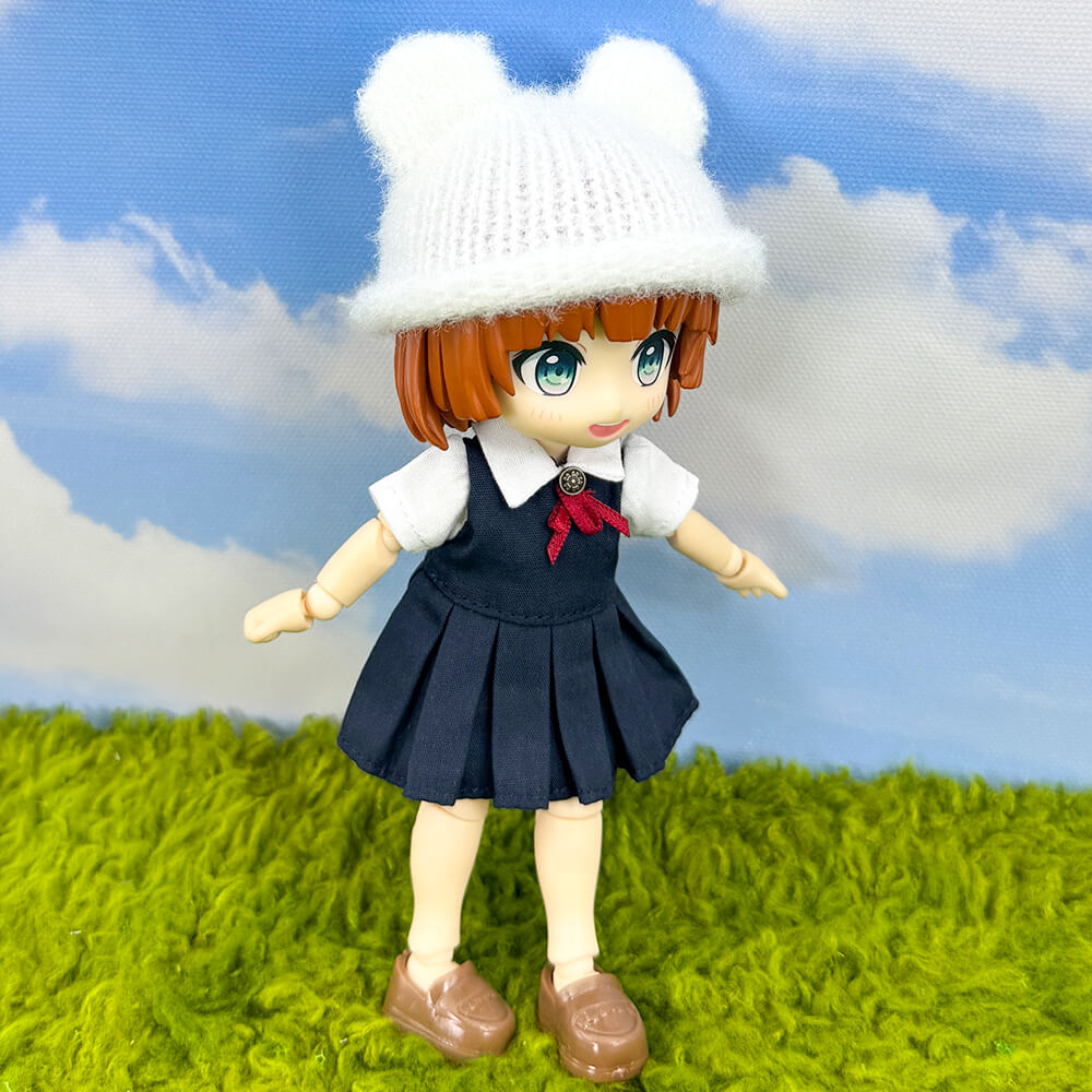 niannyyhouse 1/12 BJD Doll Bear-Ear Beanie Hat Headwear (4.3in-5.5in) - Detail Showcase 8 | niannyyhouse