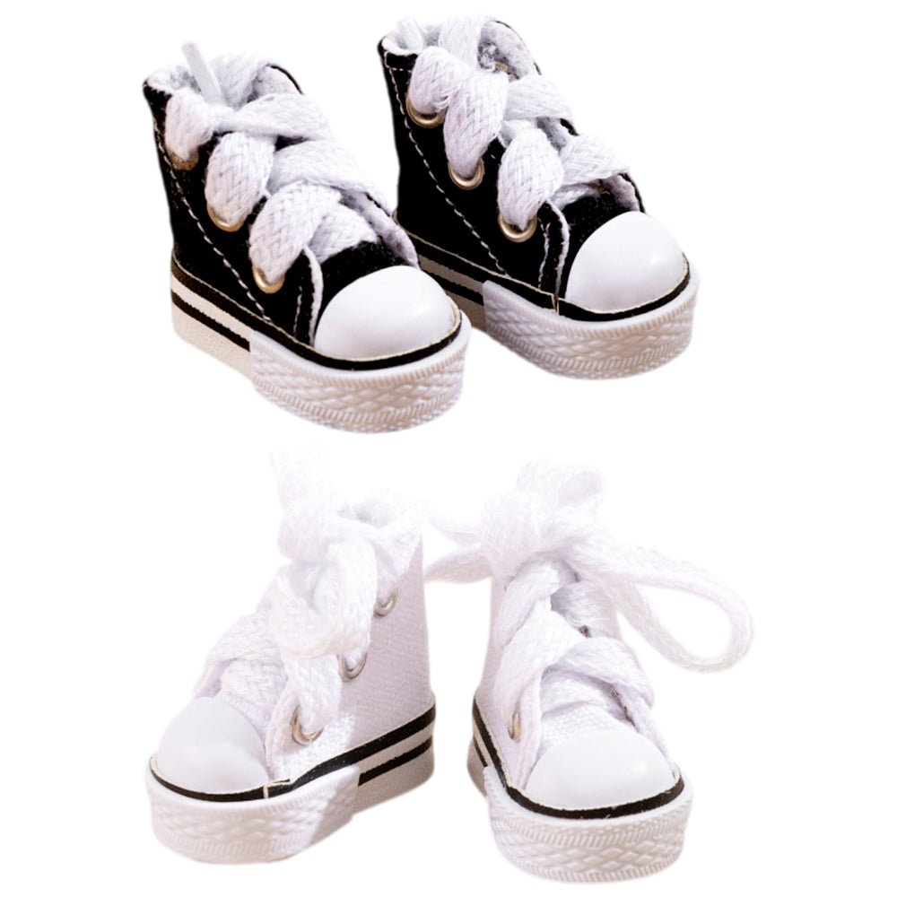 niannyyhouse OB22 OB24 1/8 BJD Doll Canvas Shoes 2-Pair Set (3.7cm Sole) - Detail Showcase 2 | niannyyhouse