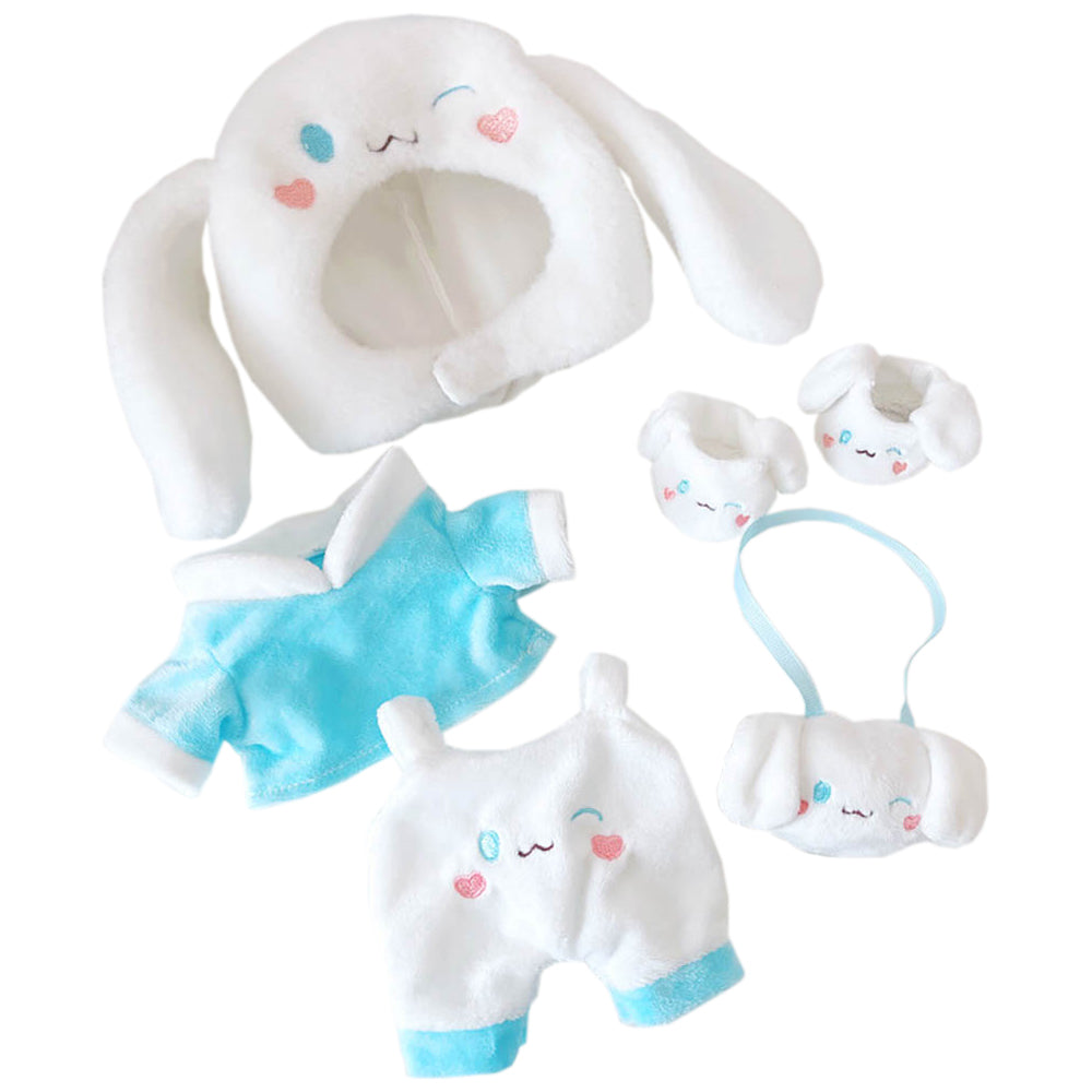 niannyyhouse 20cm Plush Doll Clothes Blue Dog Suit Doll Accessories Dressup.