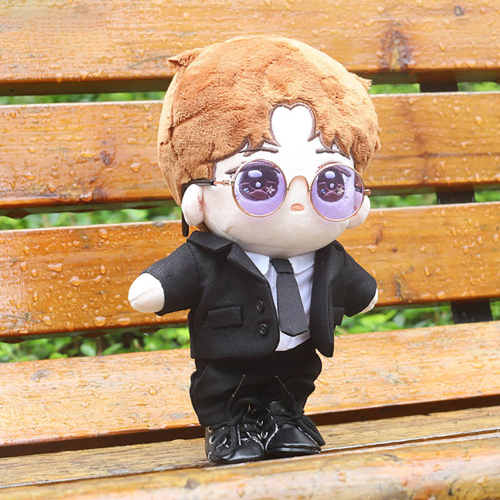 niannyyhouse Suit Coat Tie White Shirt Pants 15cm 20cm Plush Doll Clothes Dress up.