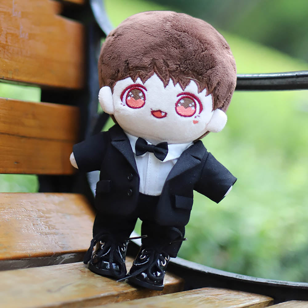 niannyyhouse Suit Coat Tie White Shirt Pants 15cm 20cm Plush Doll Clothes Dress up.