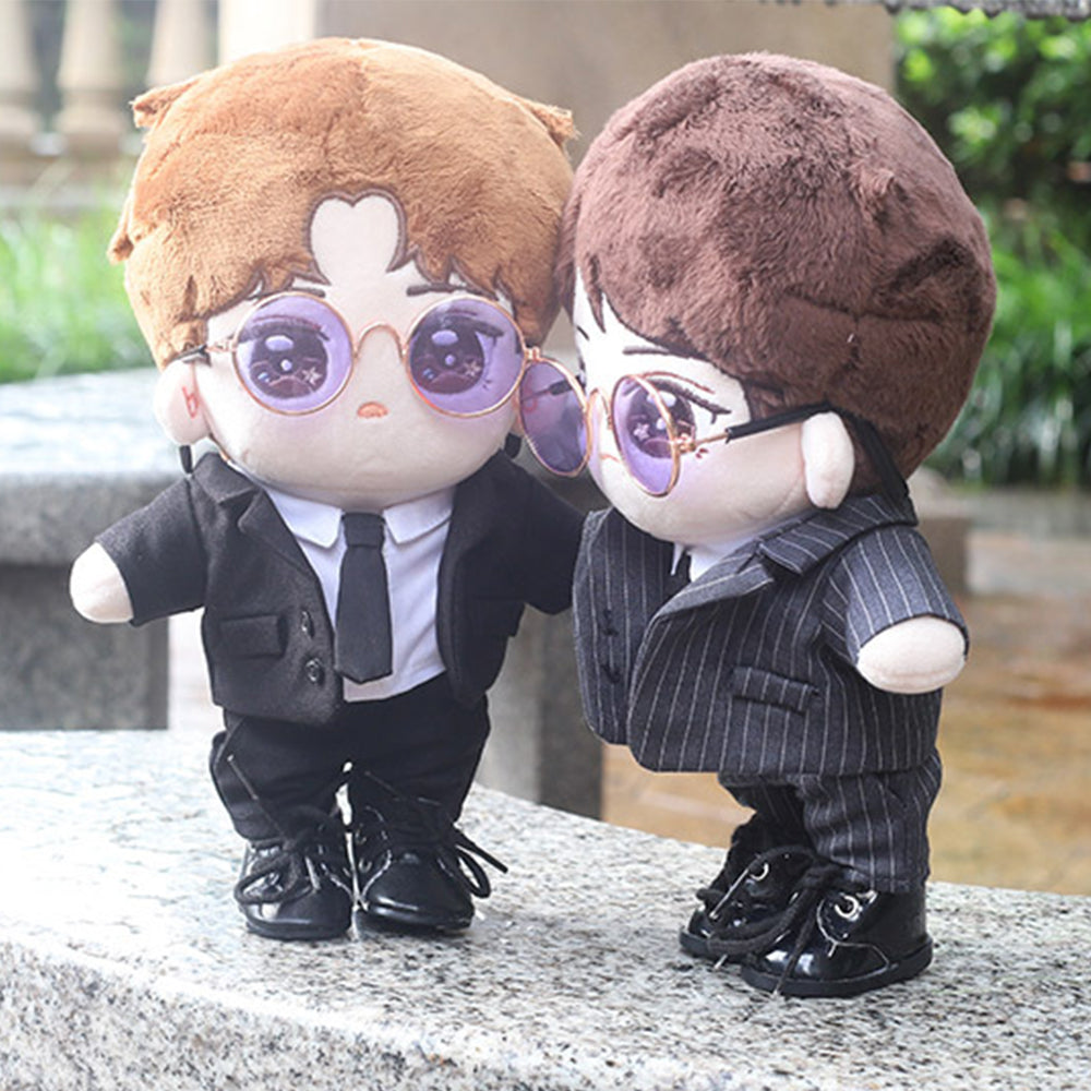 niannyyhouse Suit Coat Tie White Shirt Pants 15cm 20cm Plush Doll Clothes Dress up.