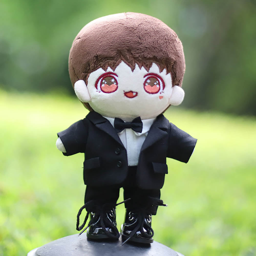 niannyyhouse Suit Coat Tie White Shirt Pants 15cm 20cm Plush Doll Clothes Dress up.